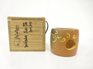 雲華焼　山崎宗元造　珠透かし　蓋置